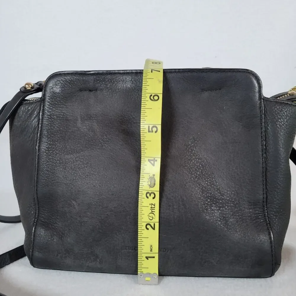 Rebecca Minkoff Womens Micro Avery Shoulder Bag Black Pebble Leather Biker Punk - Picture 11 of 13
